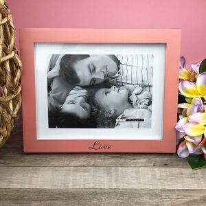 Papyrus Coral Pink Love Family Picture Frame NEW